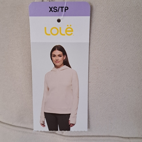 Lole Haf Zip Pullover Sweatshirt Women's XS Beige Cozy Neutral Hooded Top NWT - Picture 11 of 14